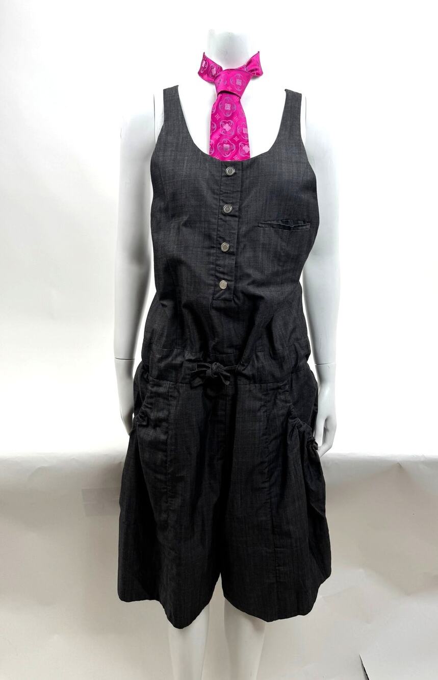 Chloé Rare Black Cotton Snap Front Jumpsuit Size 38 Made in Italy